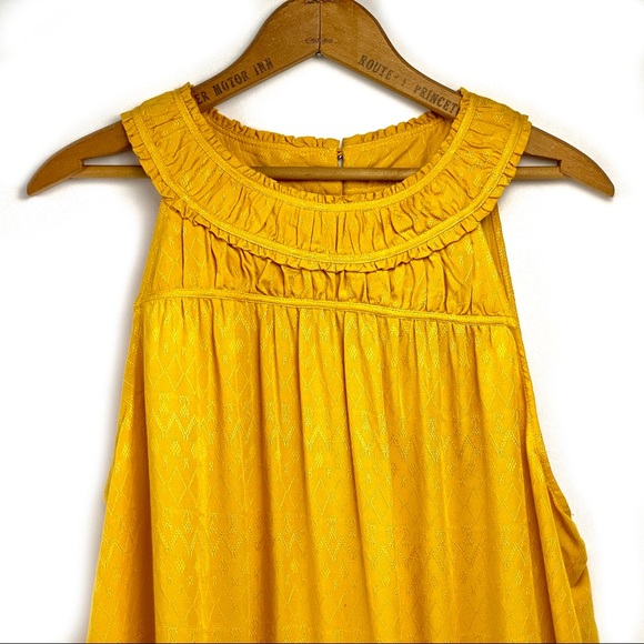 Jacquard Sleeveless Top Turmeric Cynthia Stephe Xl - Picture 5 of 14